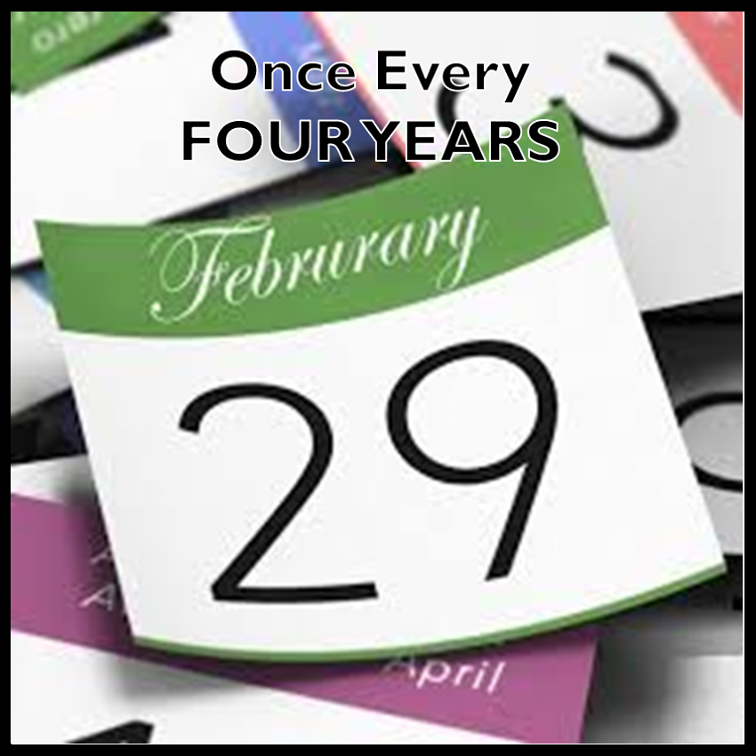 a leap year comes once every years