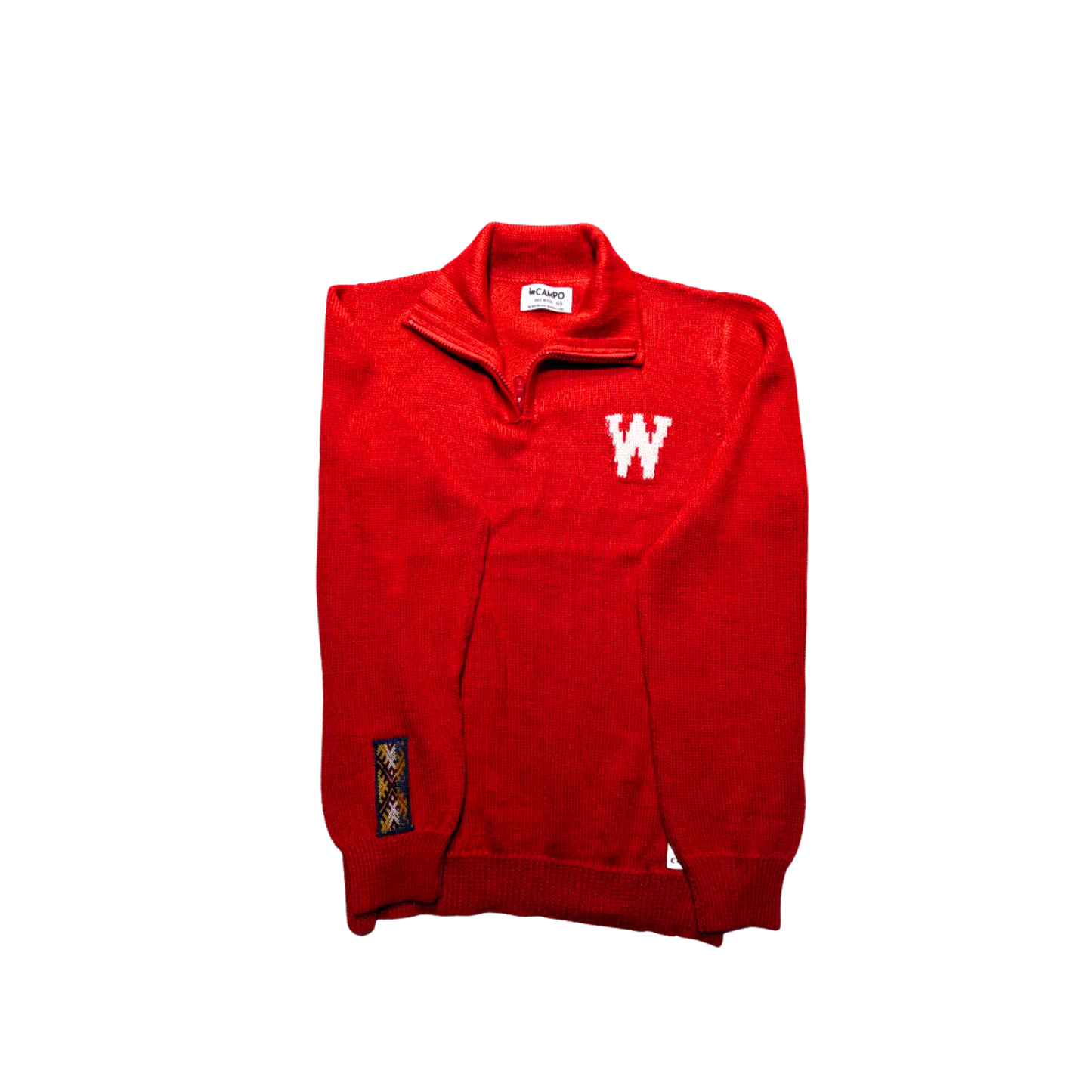Wisconsin Quarter Zip-Up Alpaca - Red