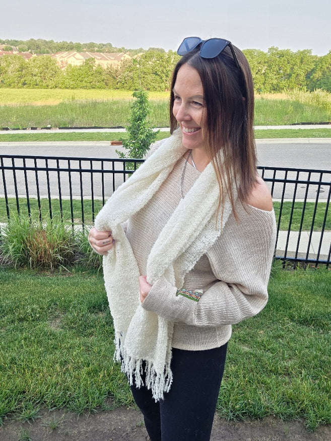 Boucle Handwoven Alpaca Scarf