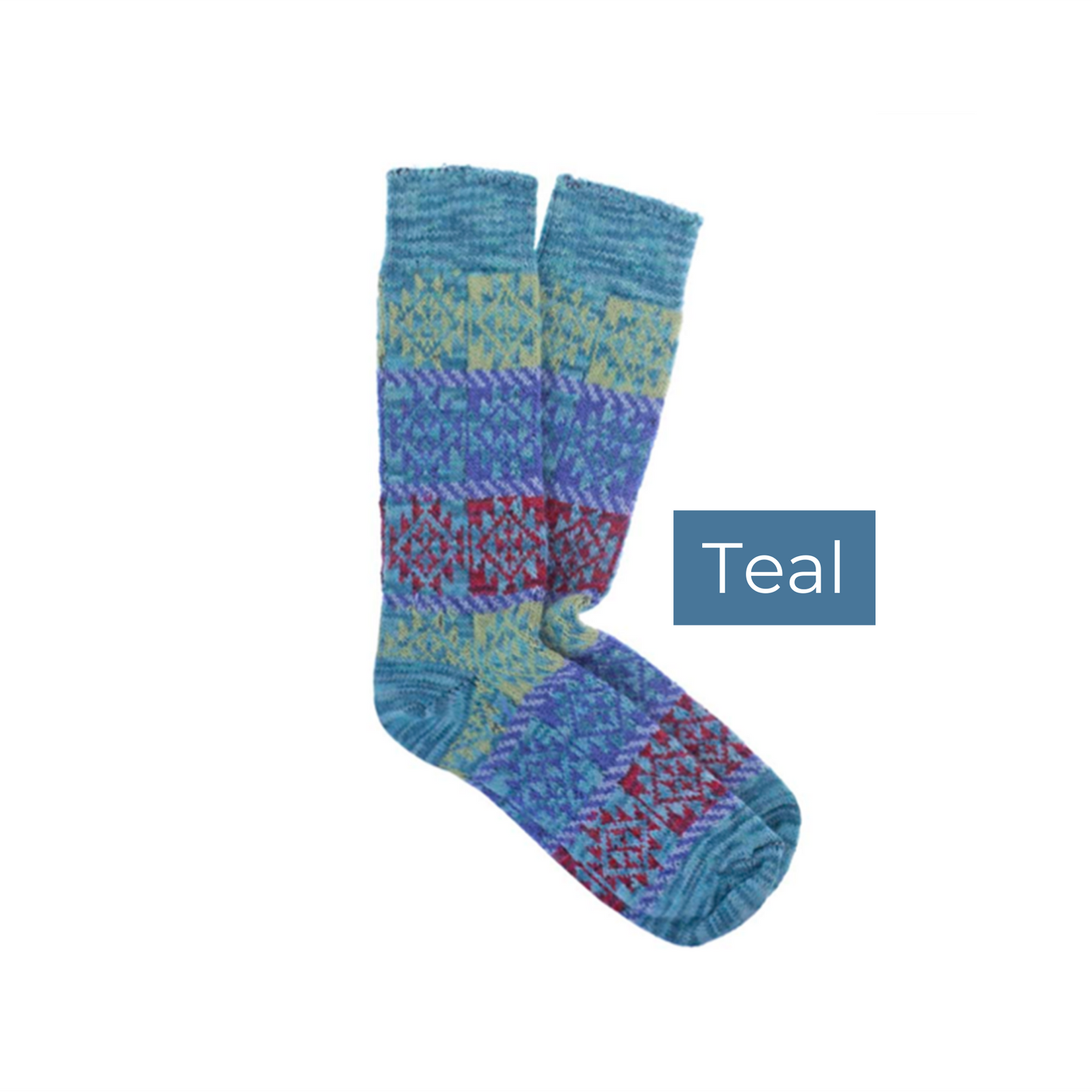 Alpaca Socks - Fair Isle Santa Fe