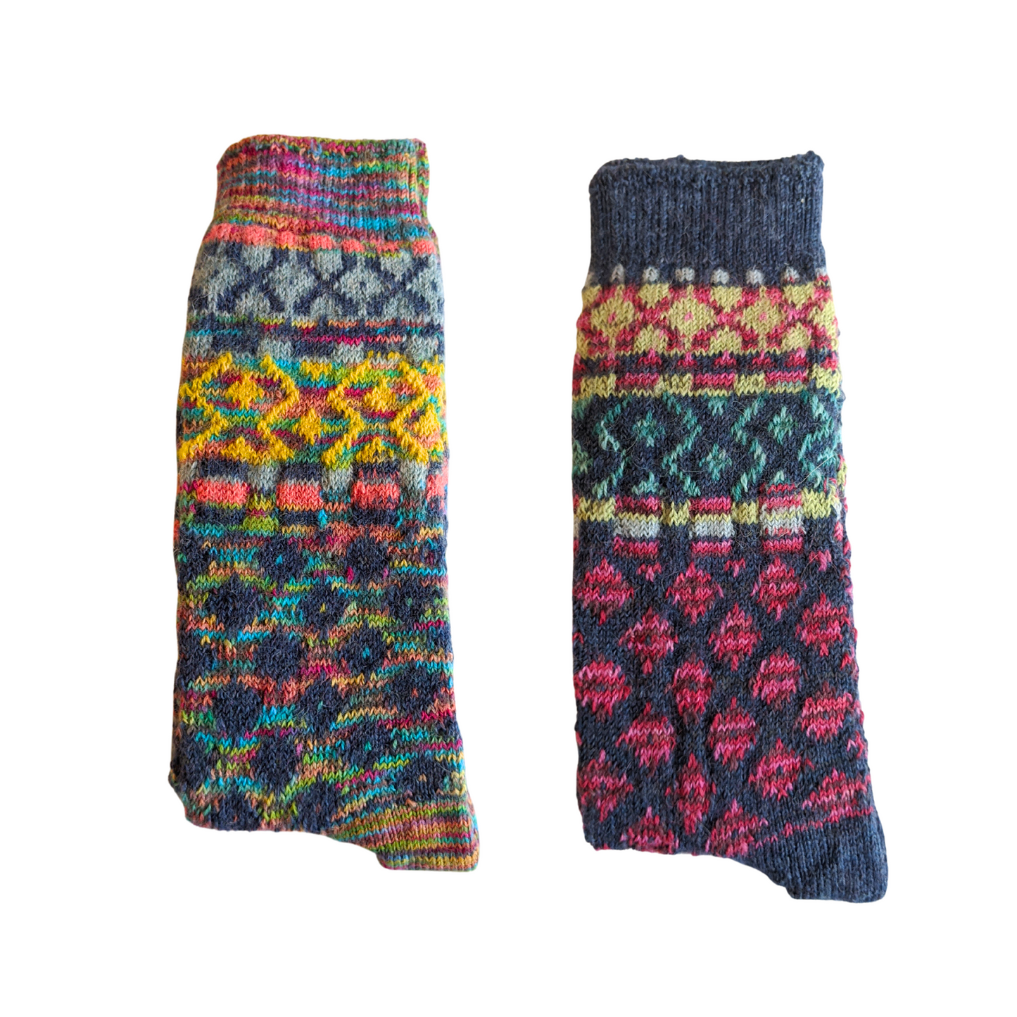 Alpaca Socks - Fair Isle Degas