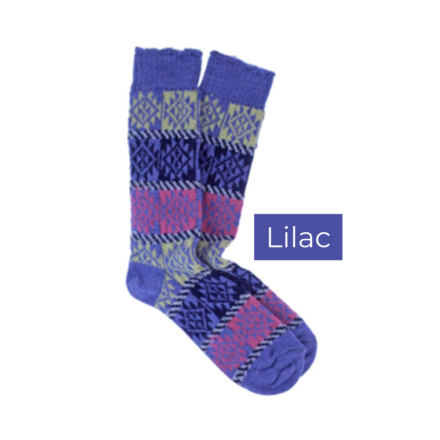 Alpaca Socks - Fair Isle Santa Fe