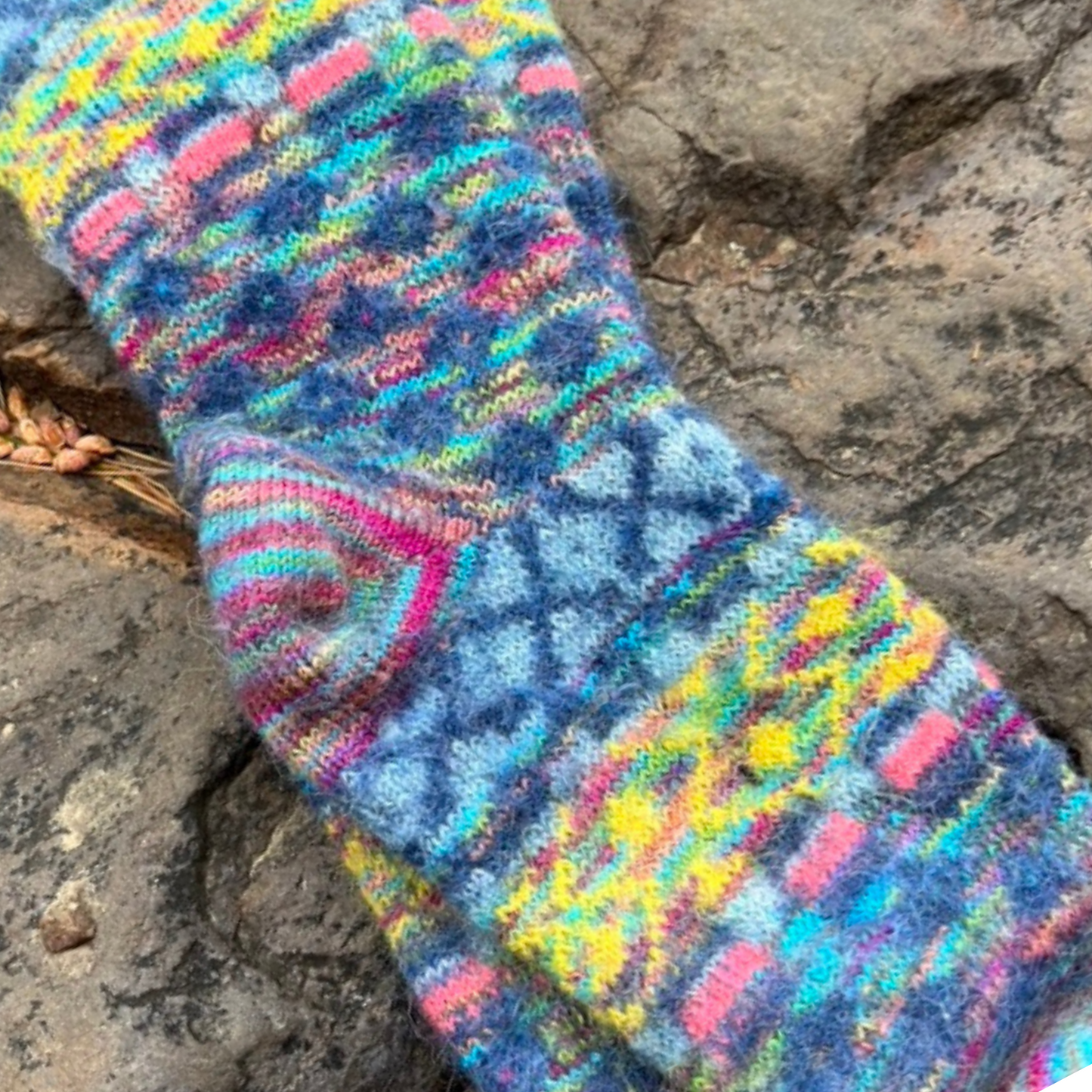 Alpaca Socks - Fair Isle Degas