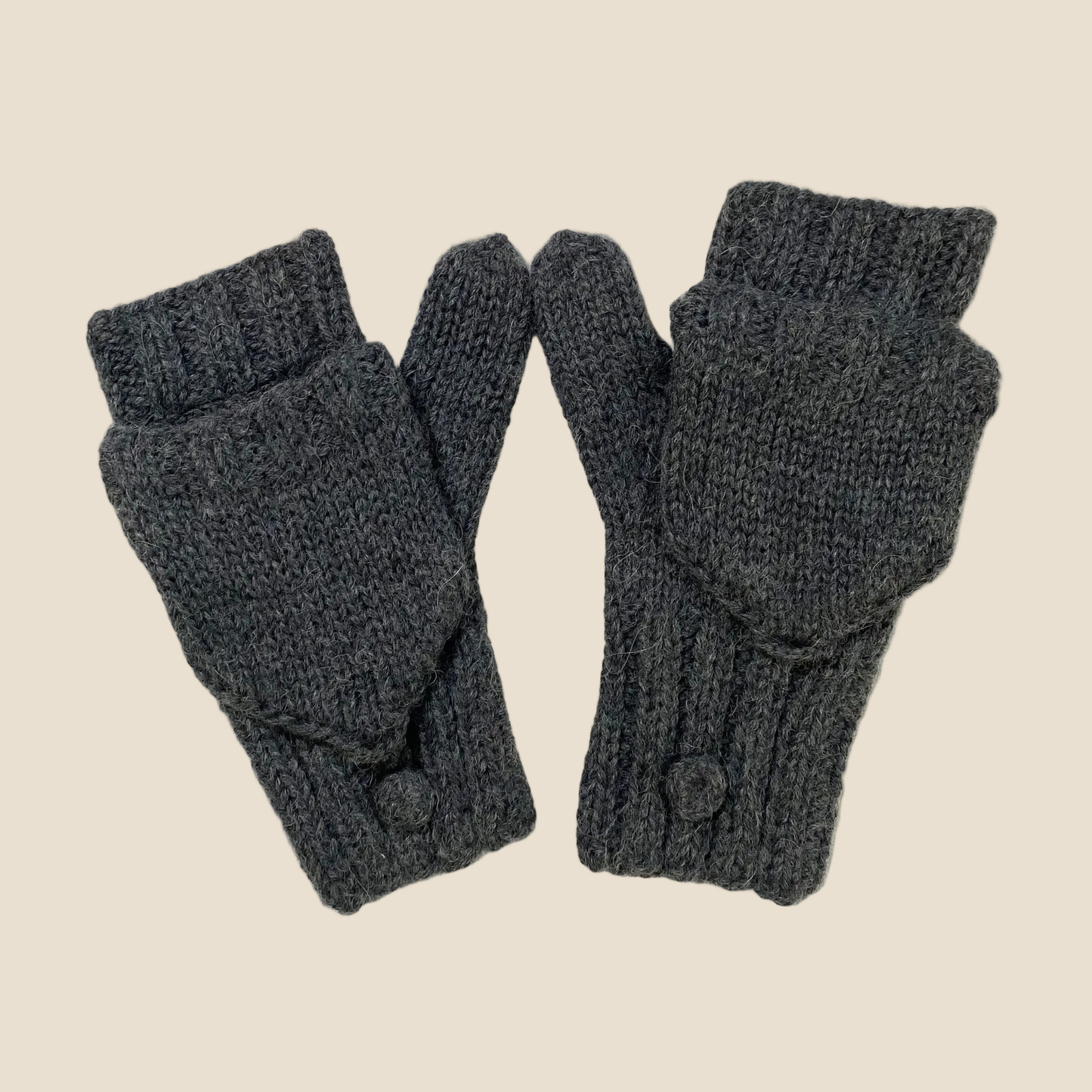 Alpaca Hand Knit Convertible Mittens