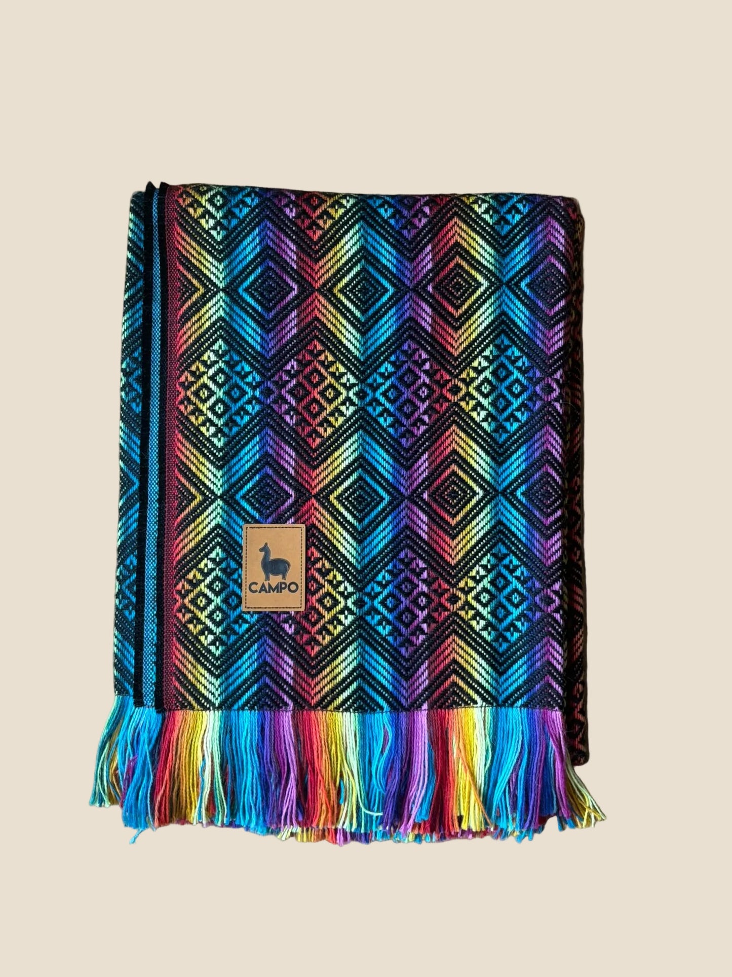 Striped Alpaca Woven Throw Blanket - Carlos