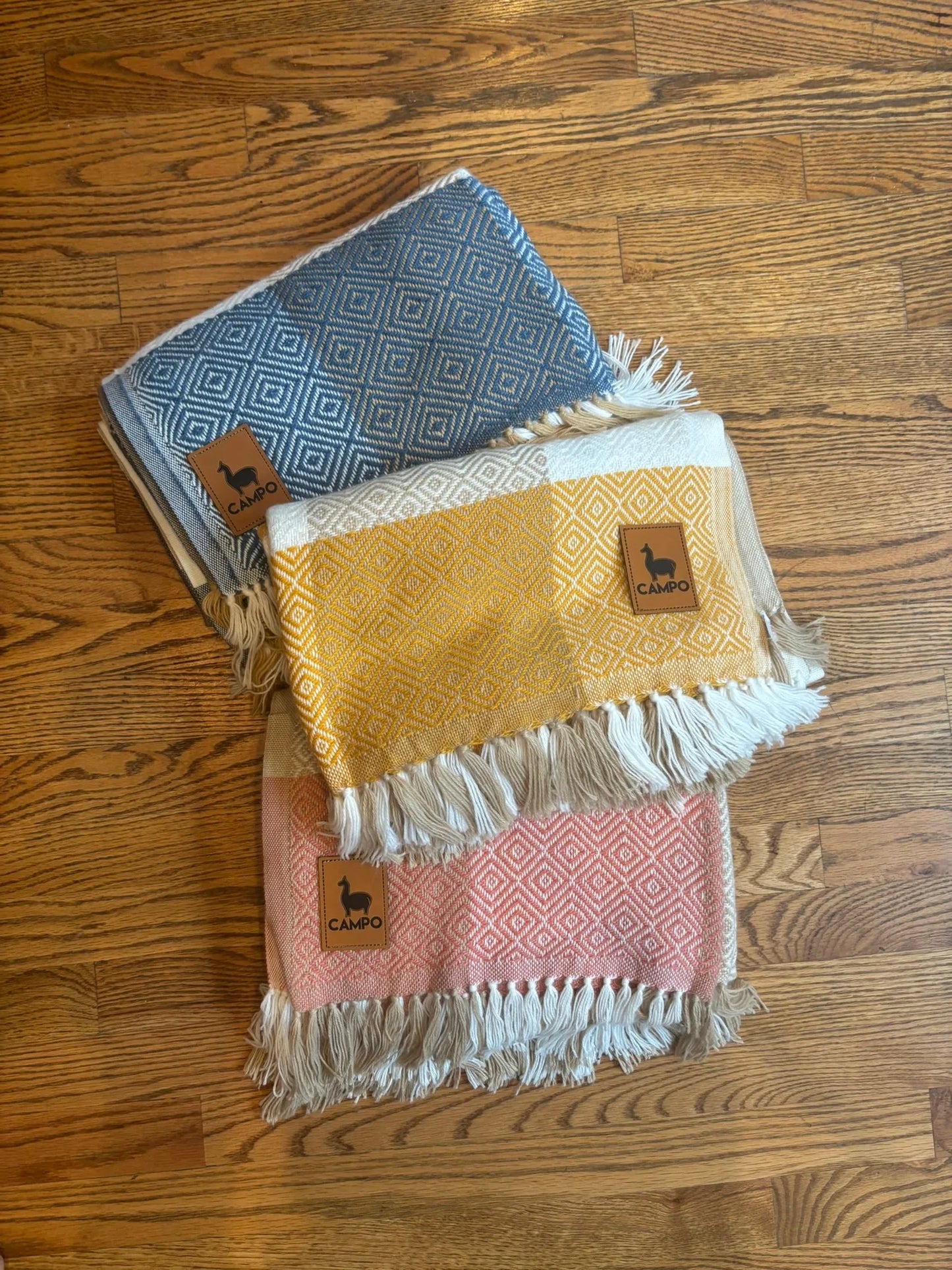 Checkered Alpaca Throw Blanket - Percy