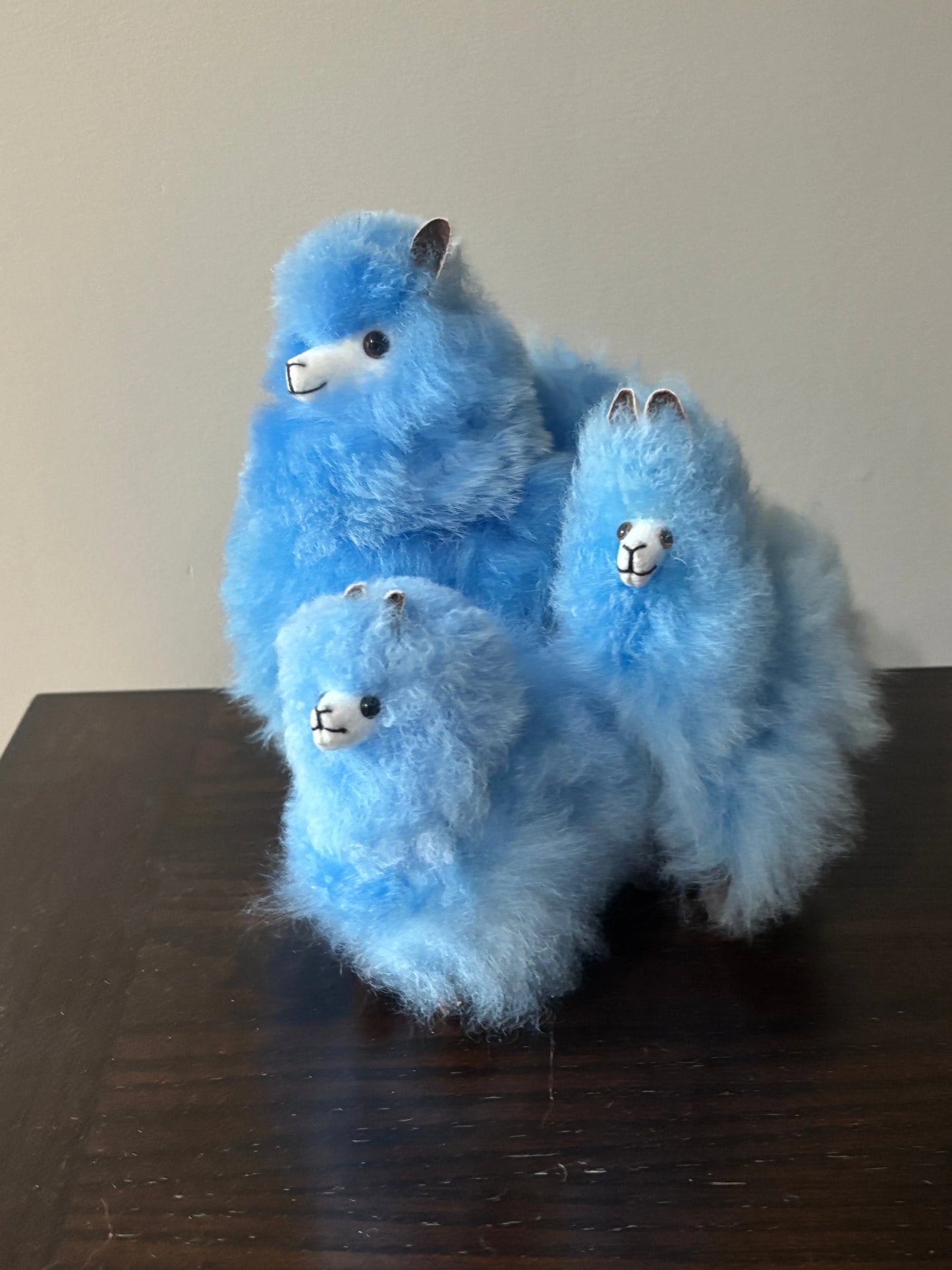 3 sizes of alpaca fluffies: Small, Medium, Large