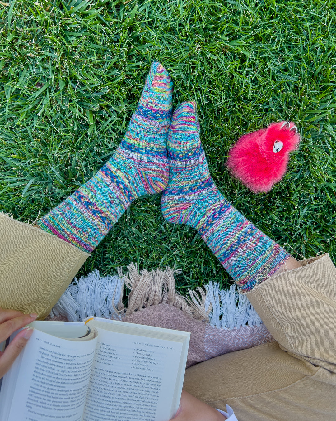 Alpaca Socks - Fair Isle Degas