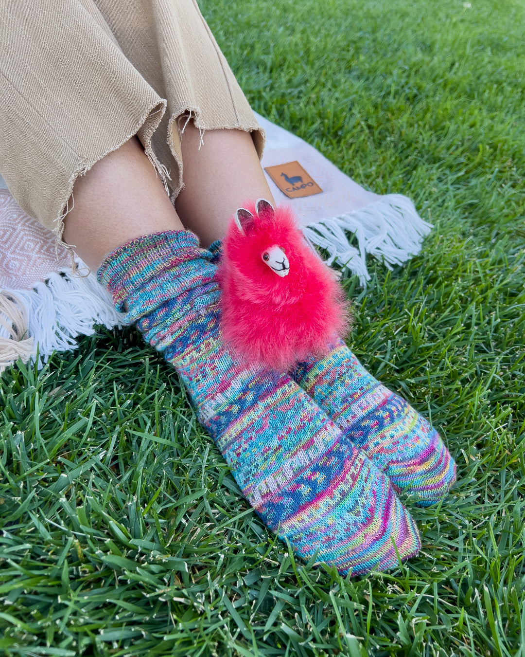 Alpaca Socks - Fair Isle Degas