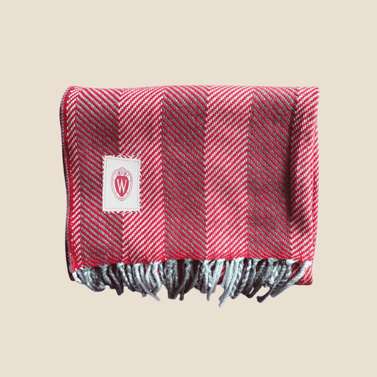 Campo Alpaca Carlos Alpaca Scarf with striped design and W crest logo