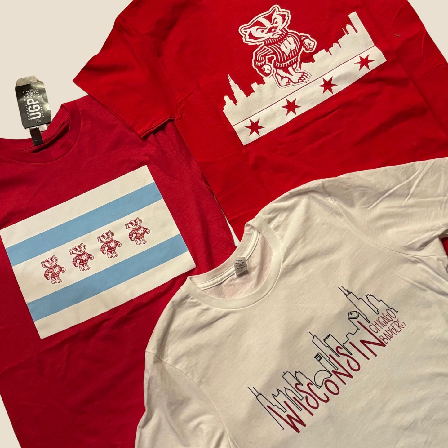 Collection of Chicago Badgers T-Shirt by Campo Alpaca made from soft, breathable cotton with bold Chicago Badgers graphic.