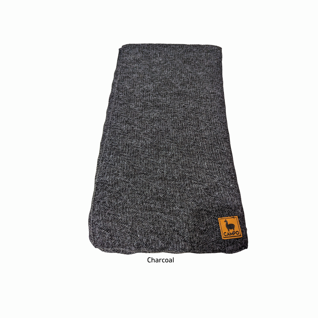 Herringbone Knit Scarf 50% Baby Alpaca