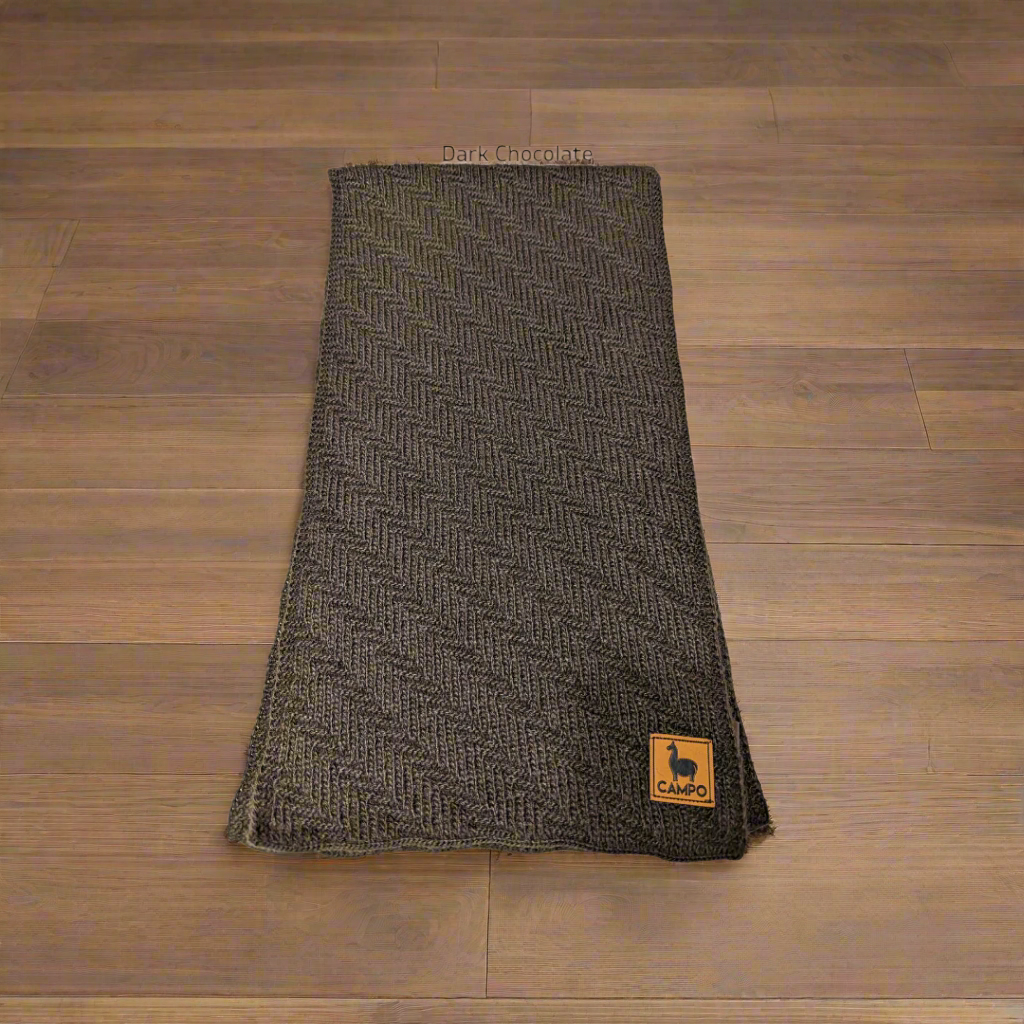 Herringbone Knit Scarf 50% Baby Alpaca