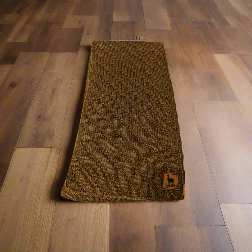 Herringbone Knit Scarf 50% Baby Alpaca