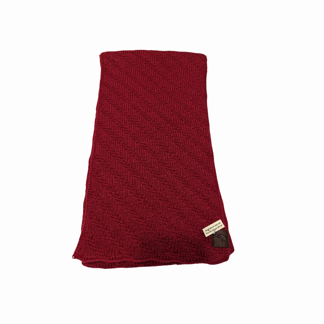 Herringbone Knit Scarf 50% Baby Alpaca