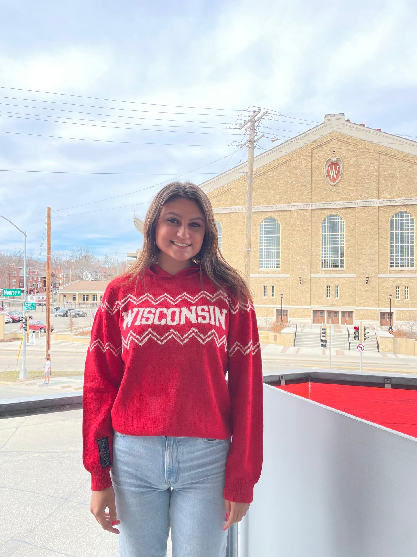 Wisconsin Alpaca Crew Neck Sweater - Red