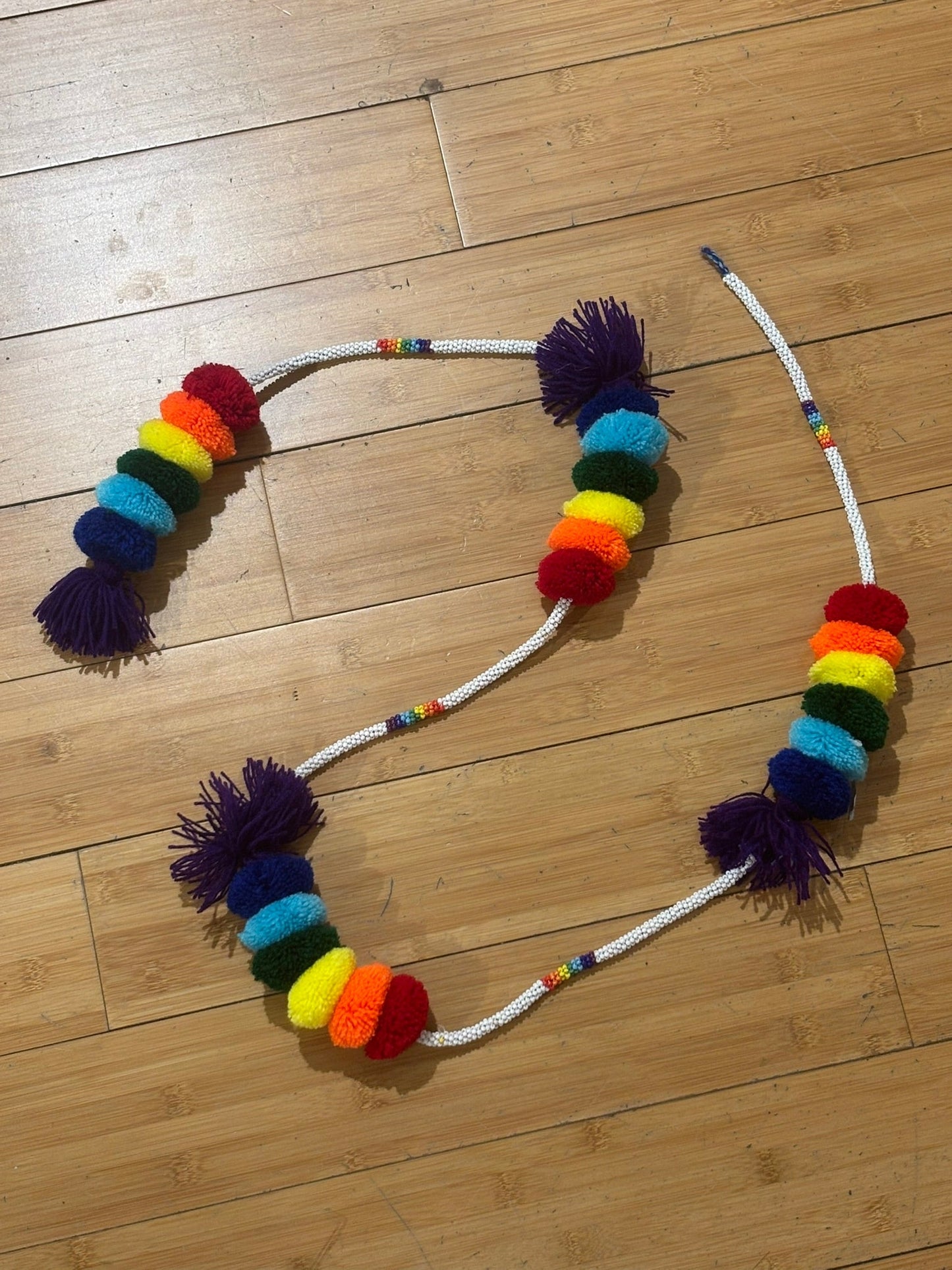 Rainbow Pom Pom Cord - Home Decor