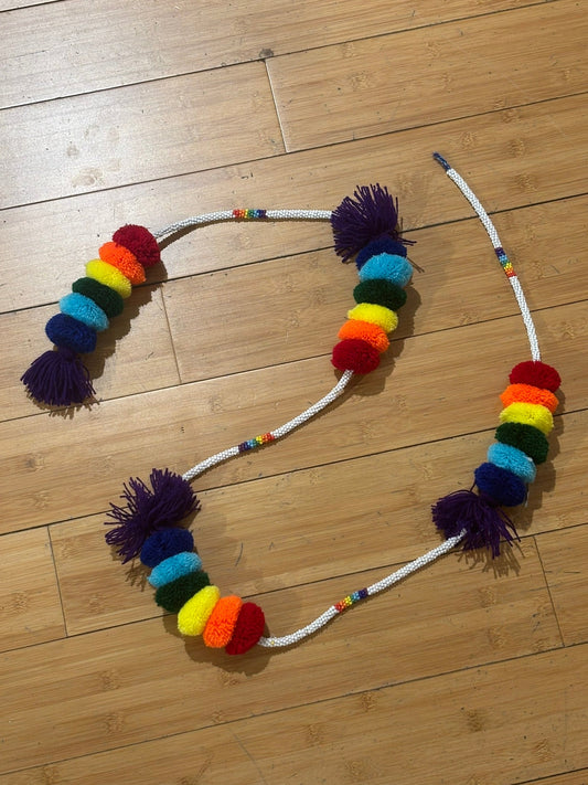 Rainbow Pom Pom Cord - Home Decor