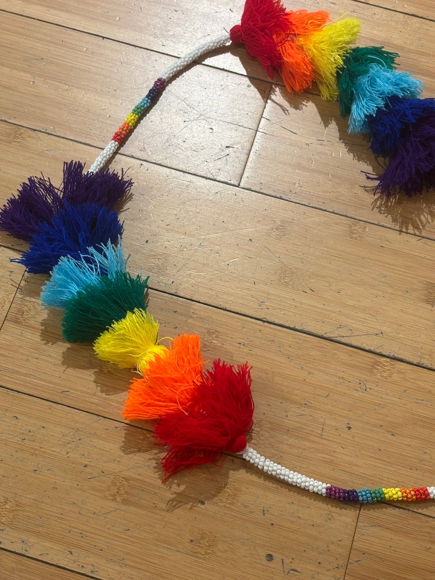 Rainbow Pom Pom Cord - Home Decor