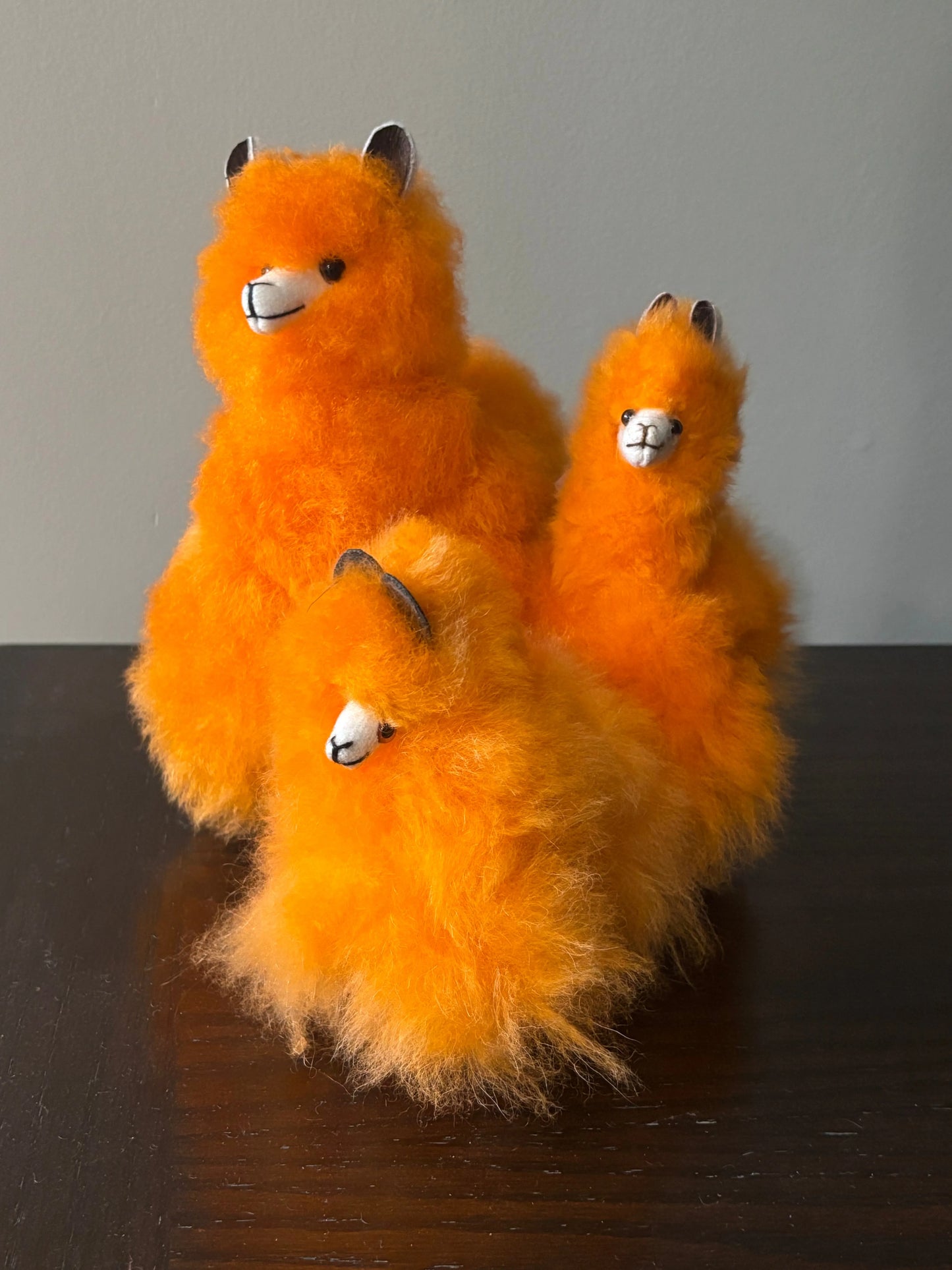 Orange alpaca fluffies - sizes small, medium, large