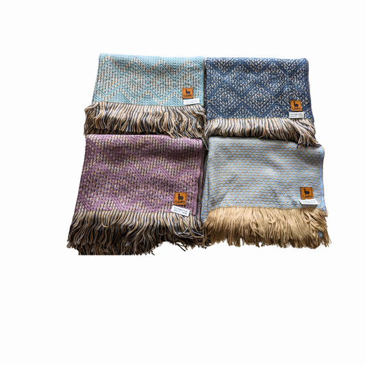 Percy Angelina Diamond Knit Scarf 100% Baby Alpaca