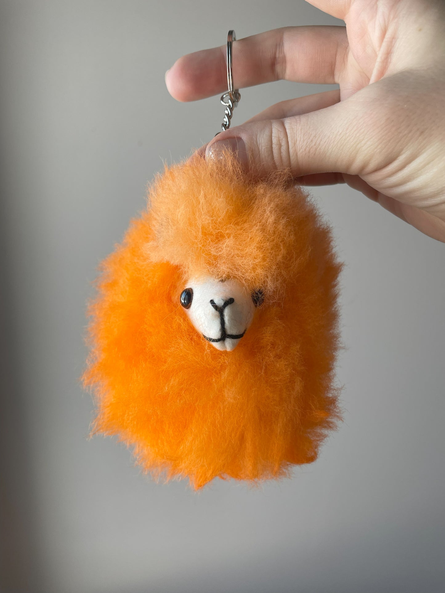 Alpaca Pom Pom Keychain