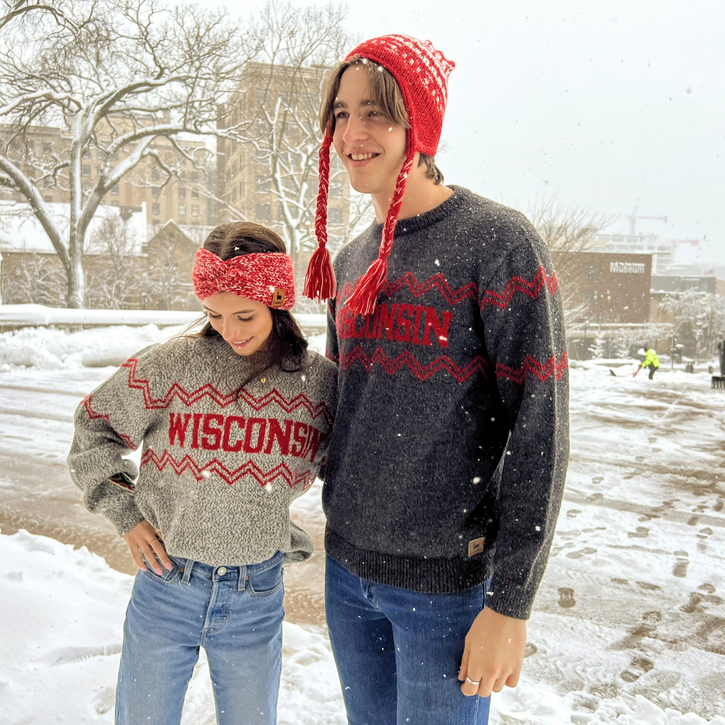 Twisted Headband - Red & White