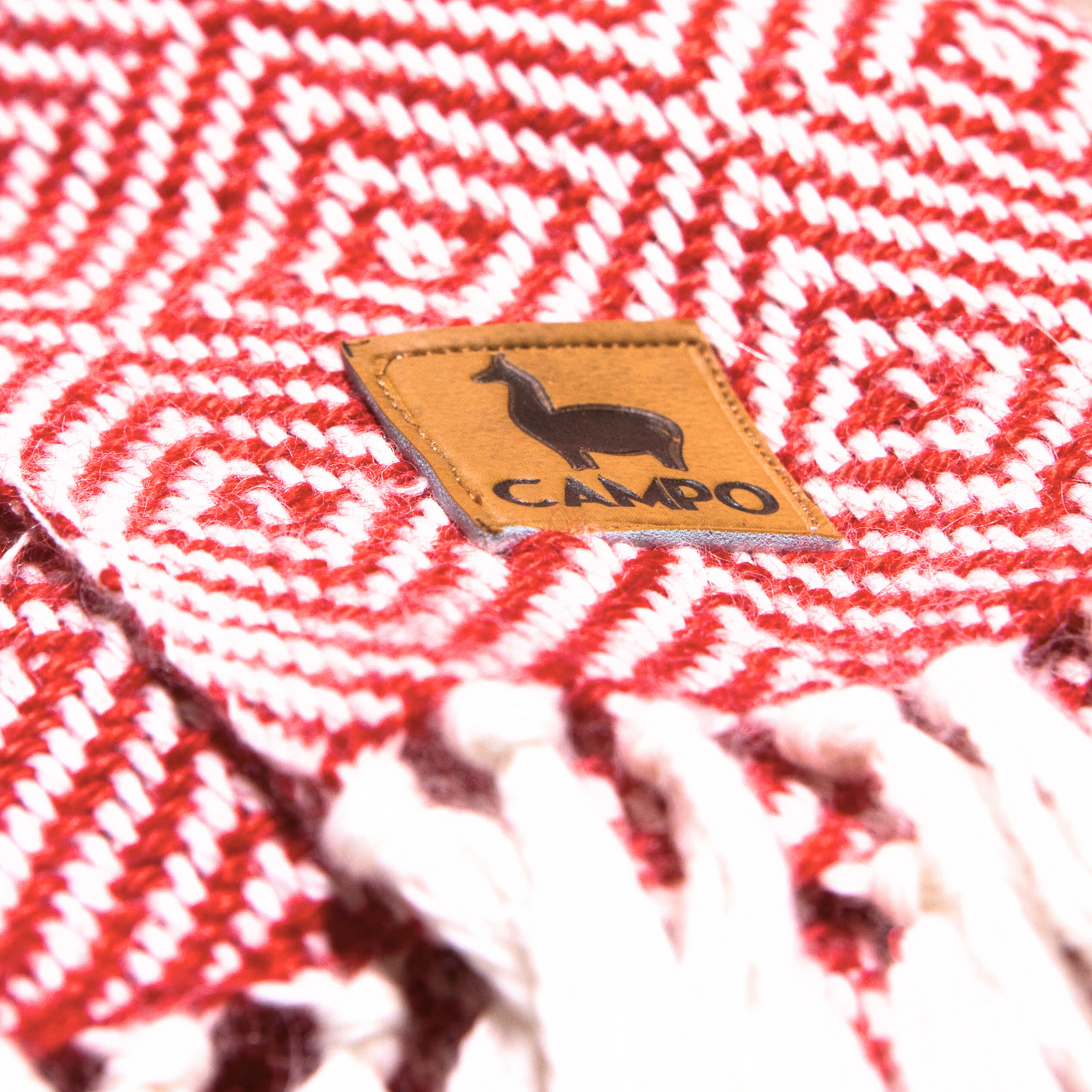 Woven Alpaca Scarf - Diamond Pattern