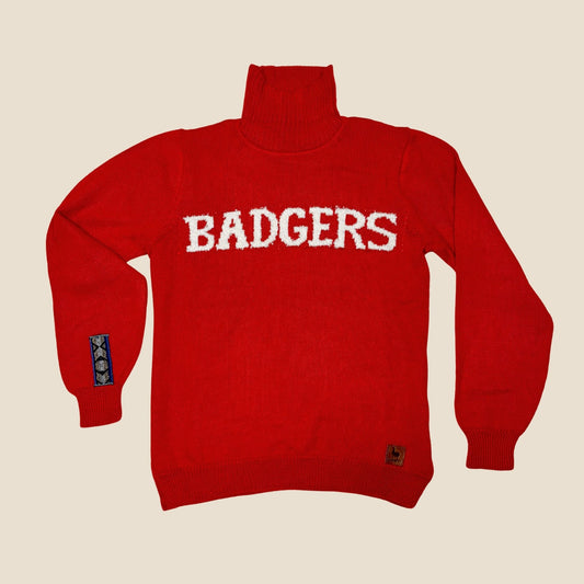Badger Mock Neck Alpaca Sweater -Red - Main Image