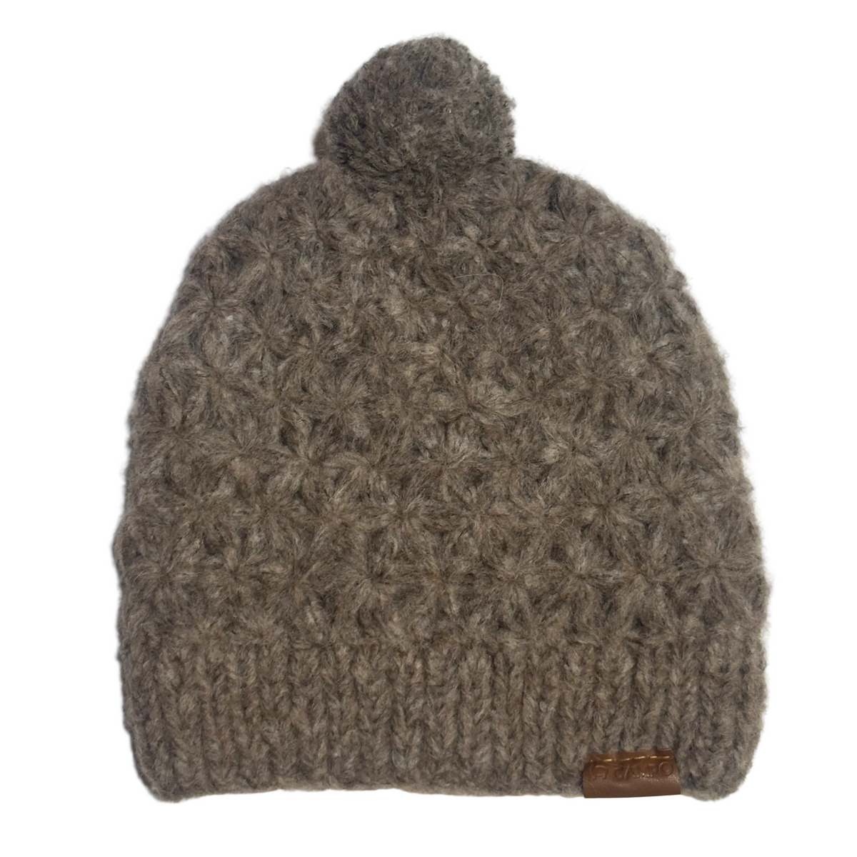 Brushed Alpaca Handmade Star Pattern Beanie (WS)