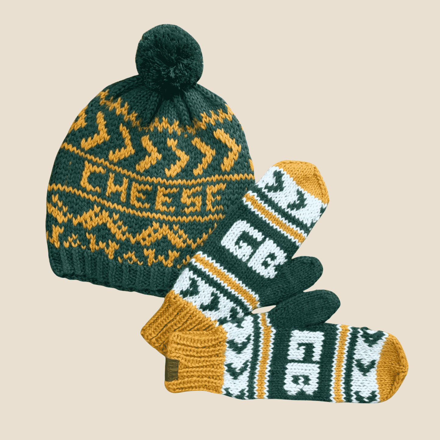 Different angle of Campo Alpaca Cheese Beanie highlighting its cozy fit and smooth knit pattern