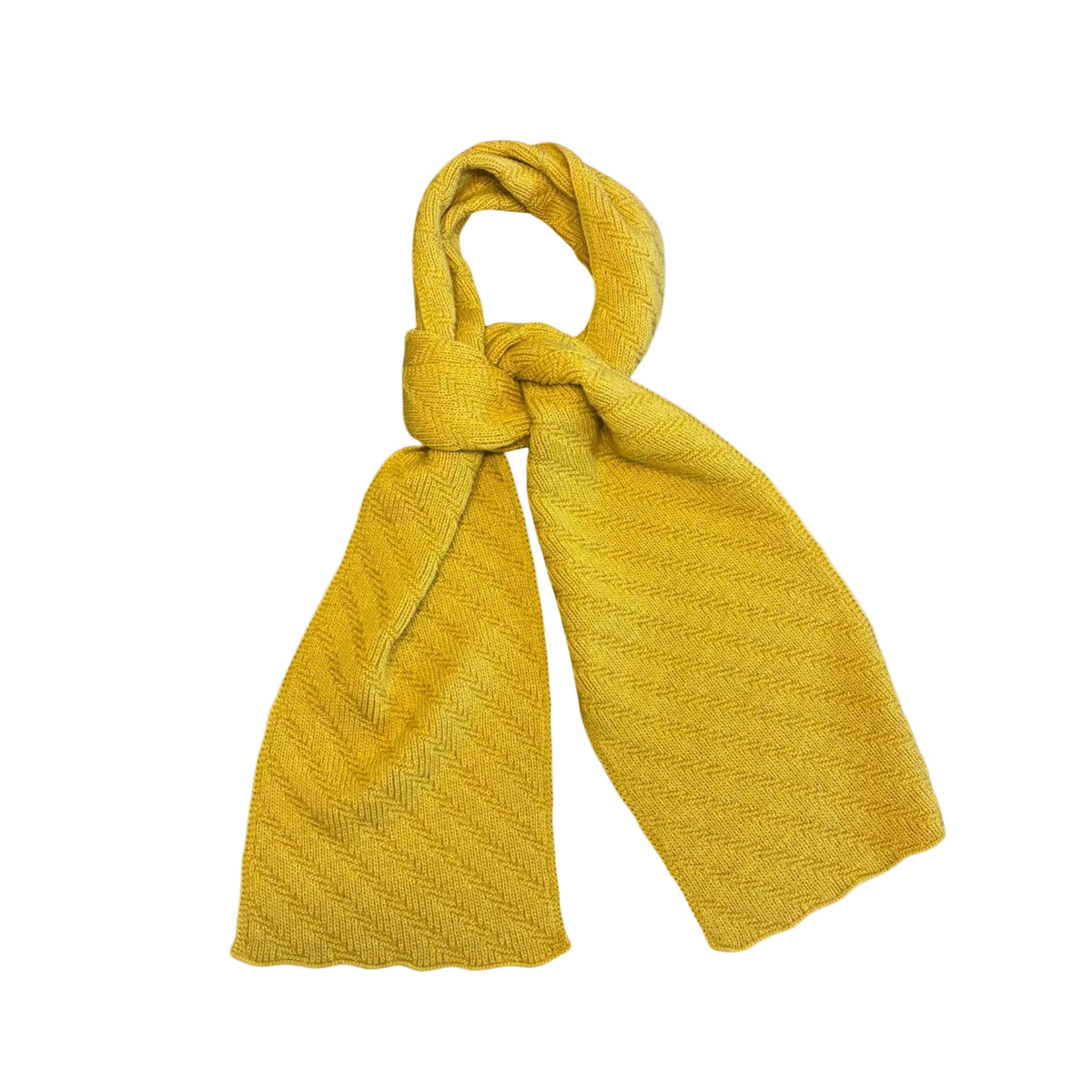 Mustard scarf on a beige background