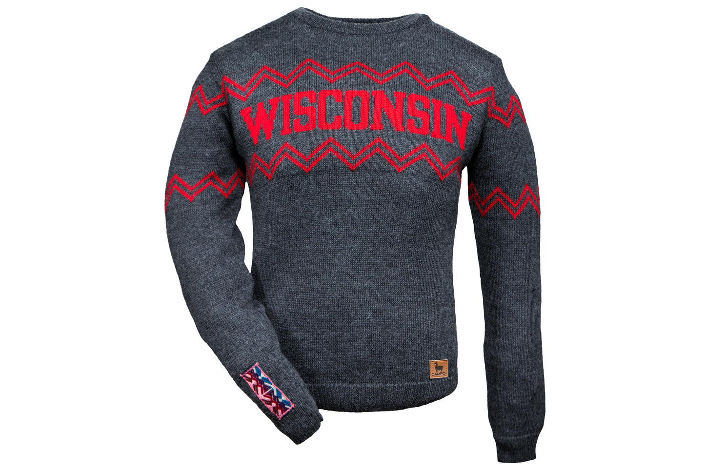 Dark Gray Wisconsin Alpaca Crew Neck Sweater