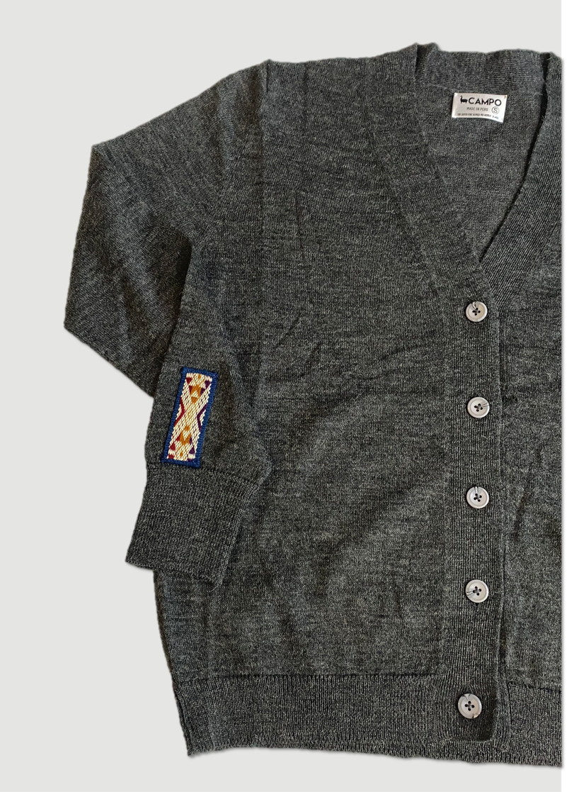 Dark Gray Alpaca Cardigan