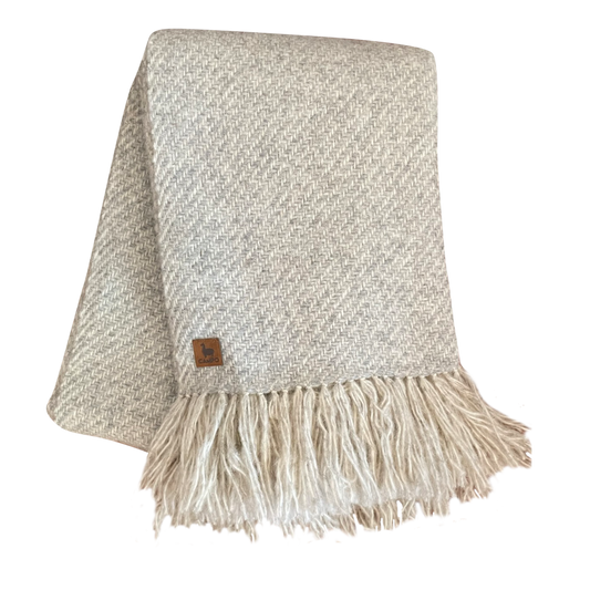 Natural Shades Blanket - 100% Baby Alpaca