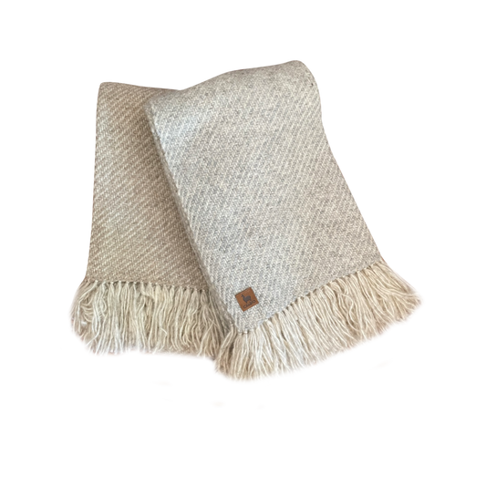 Natural Shades Blanket - 100% Baby Alpaca