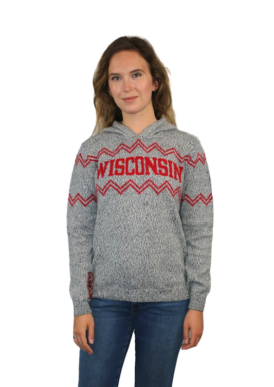 Wisconsin Alpaca Hoodie - Salt & Pepper