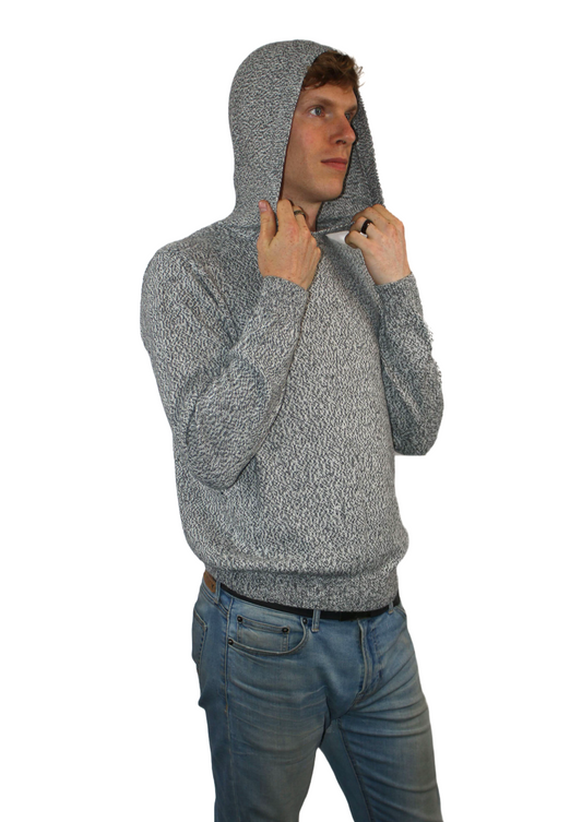 Alpaca Hoodie - Salt & Pepper