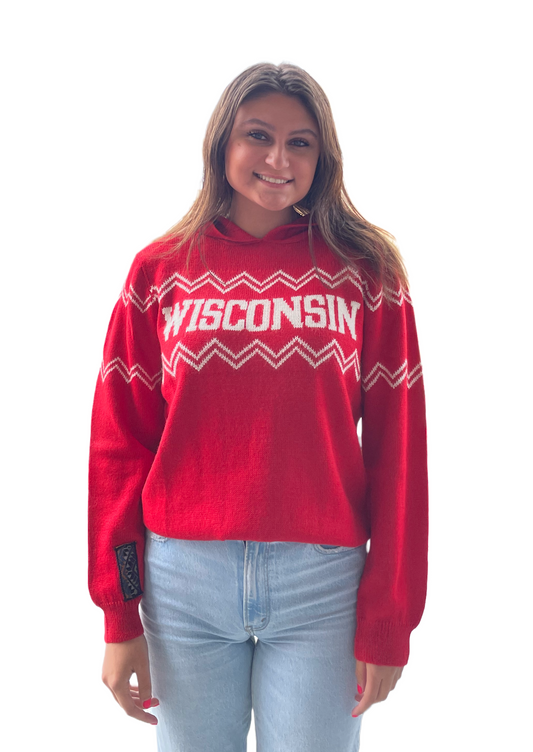 Wisconsin Alpaca Hoodie - Red