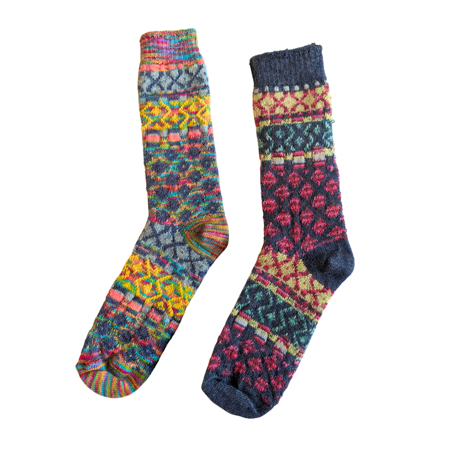 Alpaca Socks - Fair Isle Degas