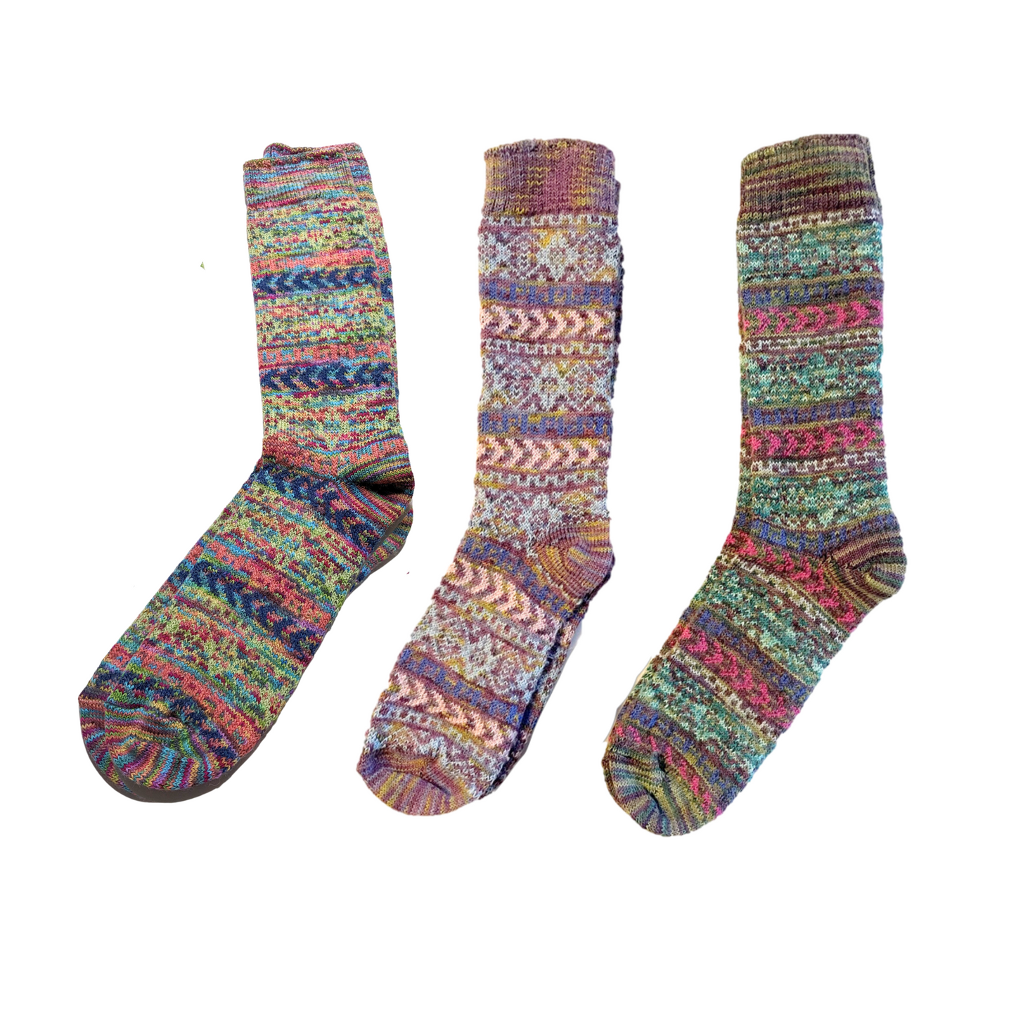 Alpaca Socks - Fair Isle Frida