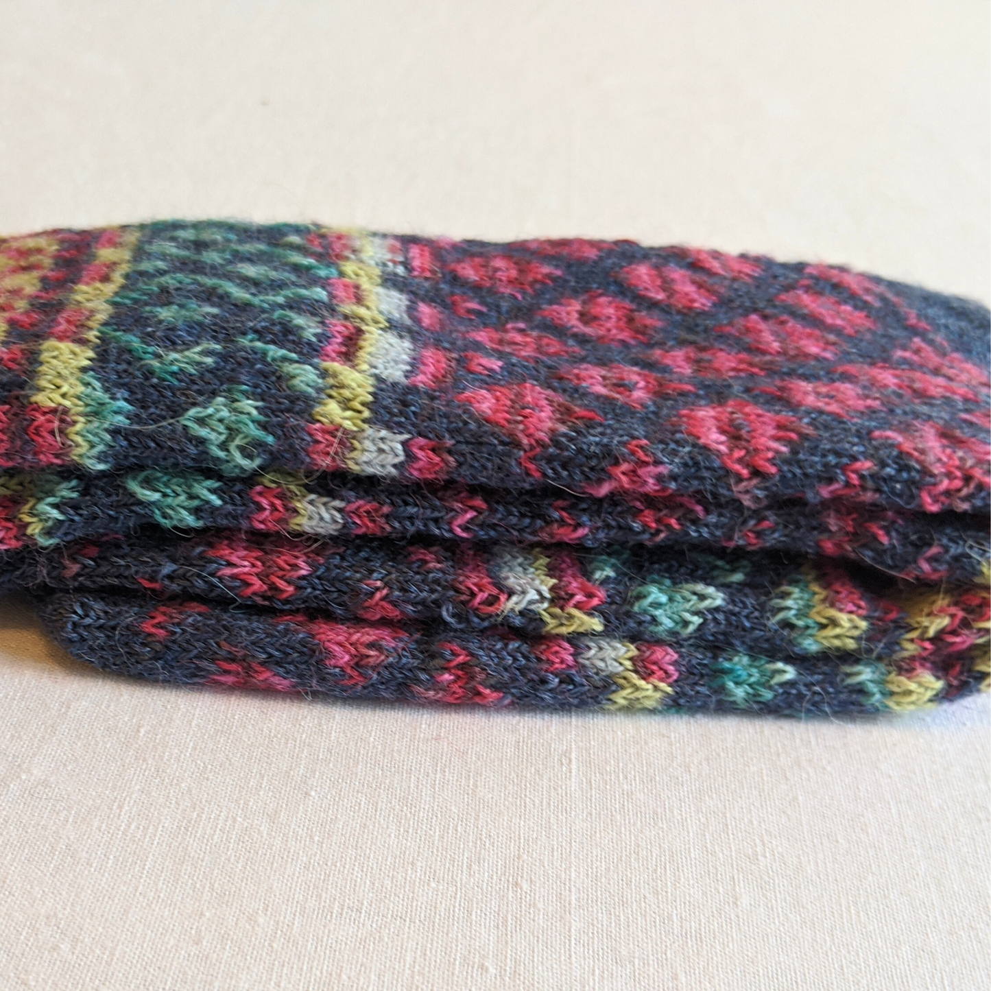 Alpaca Socks - Fair Isle Degas