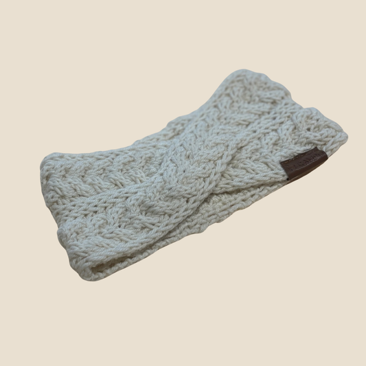 Alpaca Cable Knit Headband - 100% Baby Alpaca (WS)