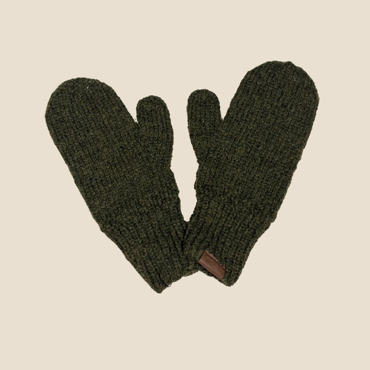 Alpaca Hand Knit Mittens - Solid Color (WS)