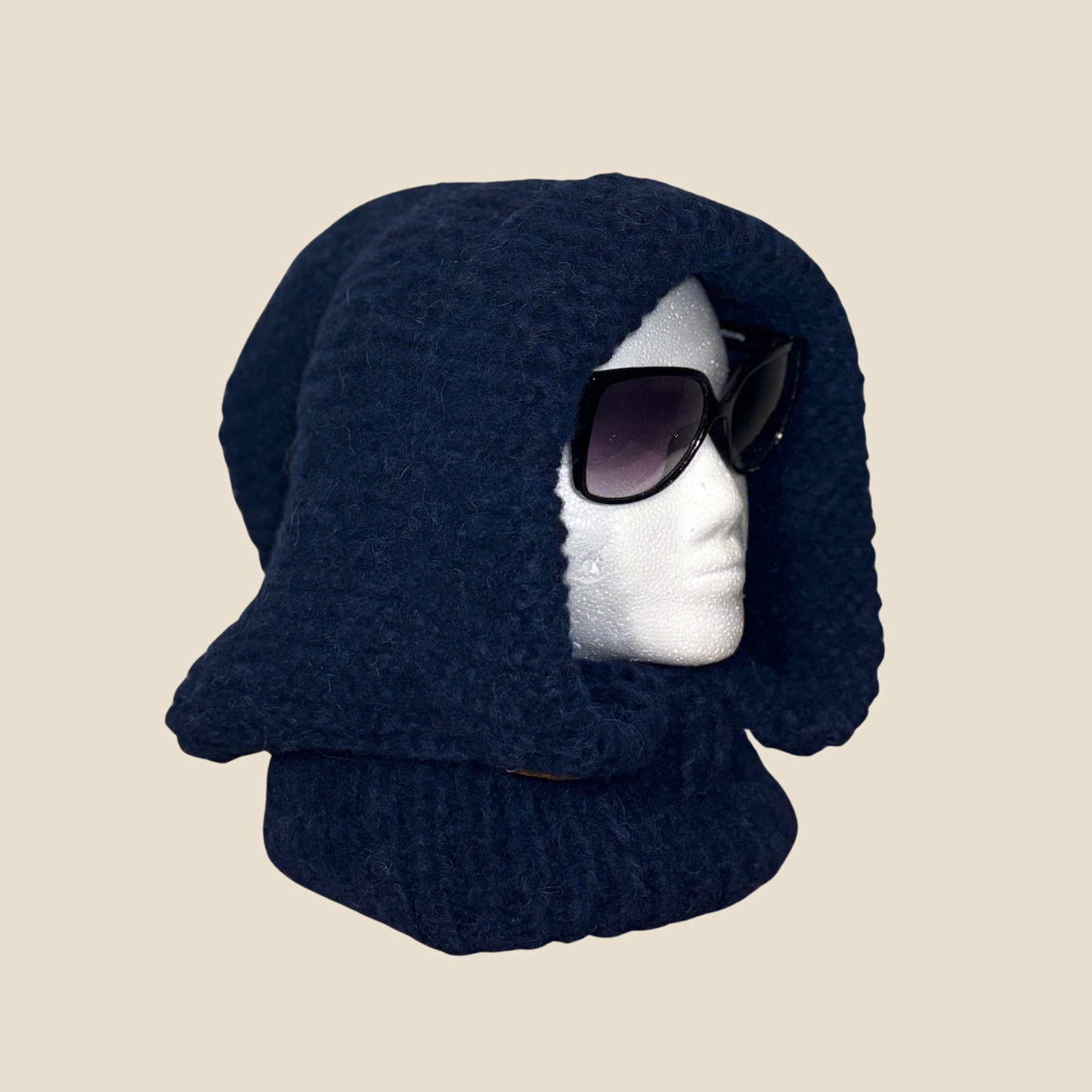 Alpaca Hand Knit Scarf/Hood Snood