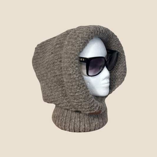 Alpaca Hand Knit Scarf/Hood Snood (WS)