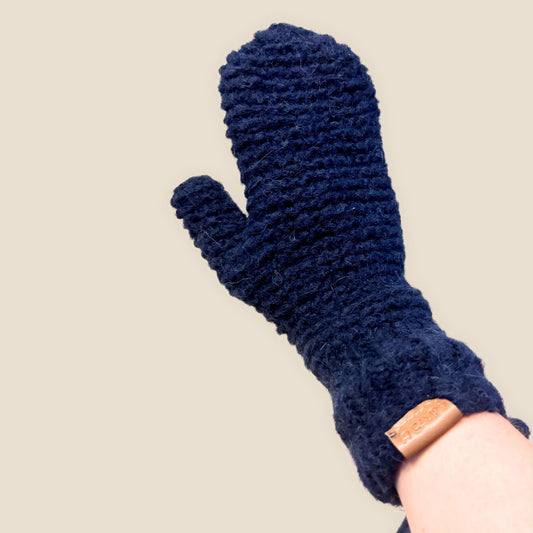 Alpaca Mittens Laja - Dark Blue