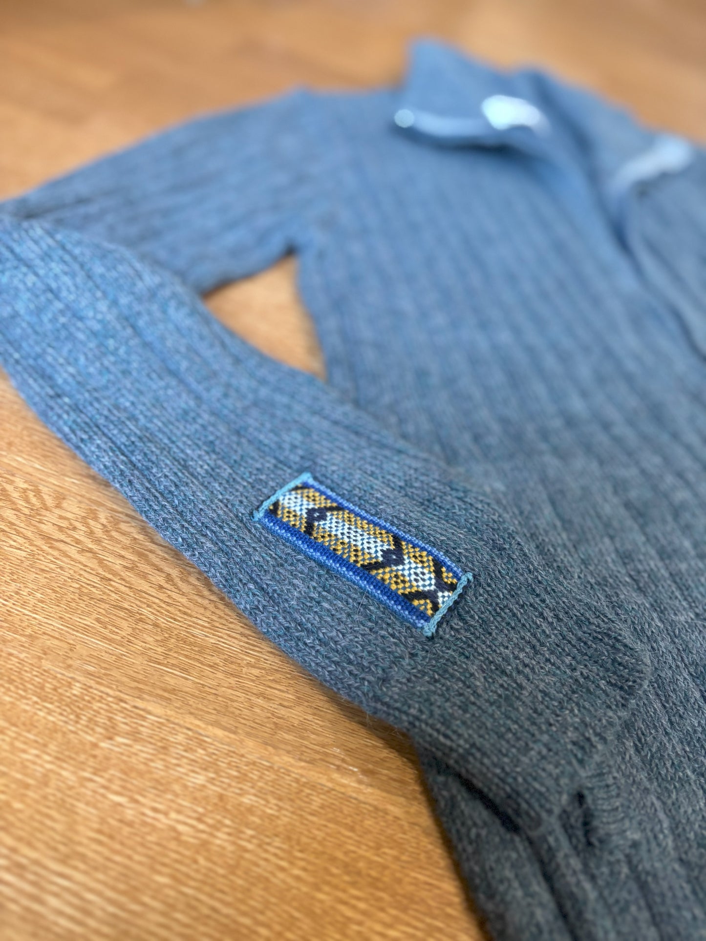 Ribbed Full Zip Alpaca Cardigan - Mock Neck