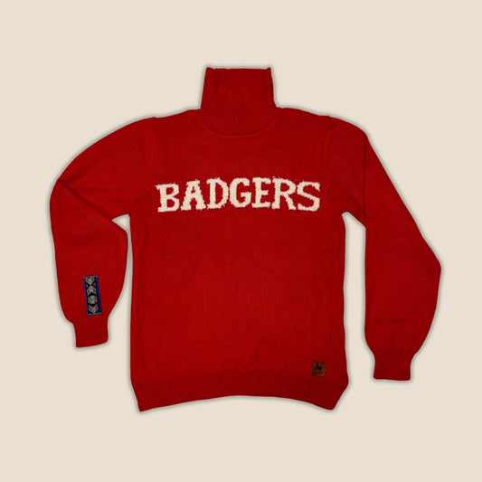 Badger Mock Neck Alpaca Sweater -Red - Main Image
