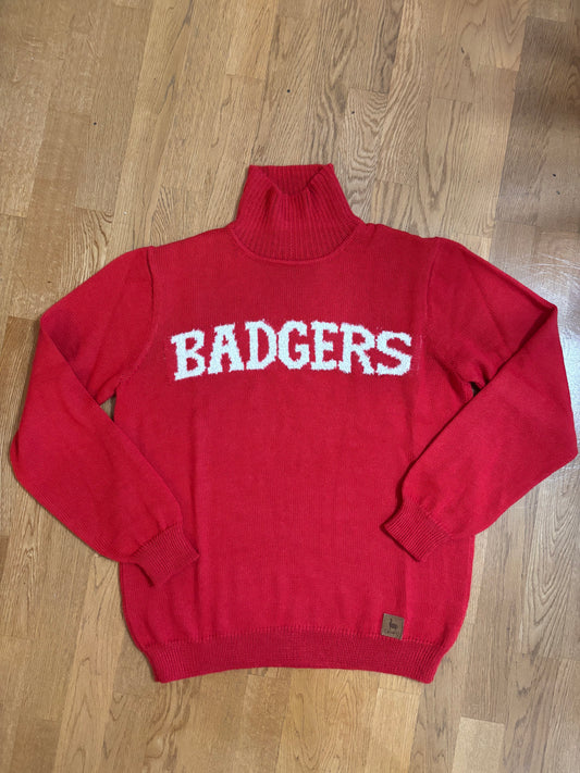 Badger Mock Neck Alpaca Sweater - Red